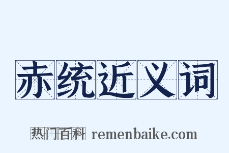 赤统近义词是什么意思的图片